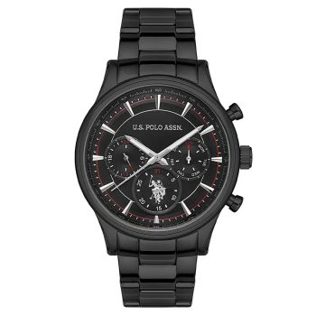 U.S. Polo Assn. USPA1010-09 Men’s — 45 mm, Black Steel Case
