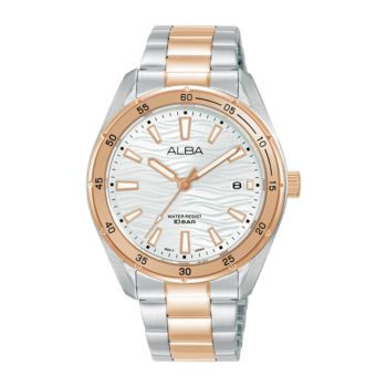 Alba Active Silver White Patterned Dial Stainless Steel 36mm – Model AG8N56X1