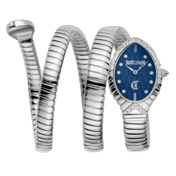 Just Cavalli Women's Specchio Snake Blue Dial Watch – Model JC1L323M0015