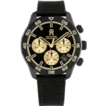 Tommy Hilfiger 1792182 Men's Black Plastic Strap and Black Dial Watch