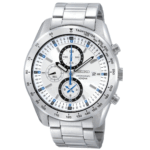 SEIKO Chronograph Stainless Steel Bracelet Watch SNDB51P1