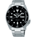 Seiko 5 Sports Automatic SRPD55K1 Men's Watch – Black Dial with Stainless Steel Bracelet
