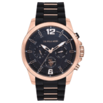 U.S. Polo Assn. Men's Analog Watch – USPA1009-05 with Black Dial & Silver Stainless Steel