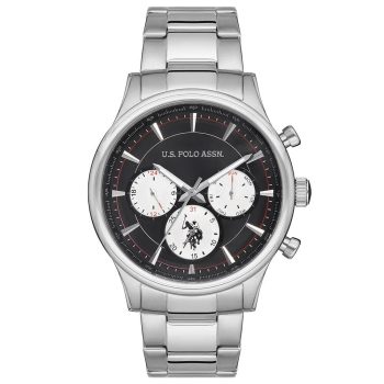 U.S. Polo Assn. USPA1010-01 Men’s — 45 mm, Metallic Gray Steel Case