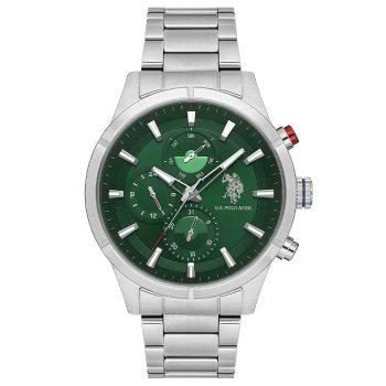 U.S. Polo Assn. USPA1014B-10 Men’s — 46 mm, Stainless Steel Case in Metallic Gray