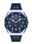 Quantum HNG1170-399 Men’s 40 mm Stainless Steel Quartz Watch with Silicone Strap