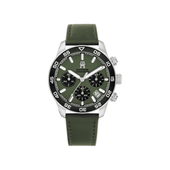 Tommy Hilfiger TH85 Chronograph – Green Dial on Green Leather - Model 1792188