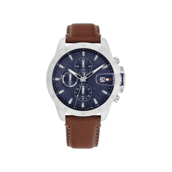 Tommy Hilfiger Jameson Multifunction - Blue Dial with Brown Leather Strap - Model 1792195